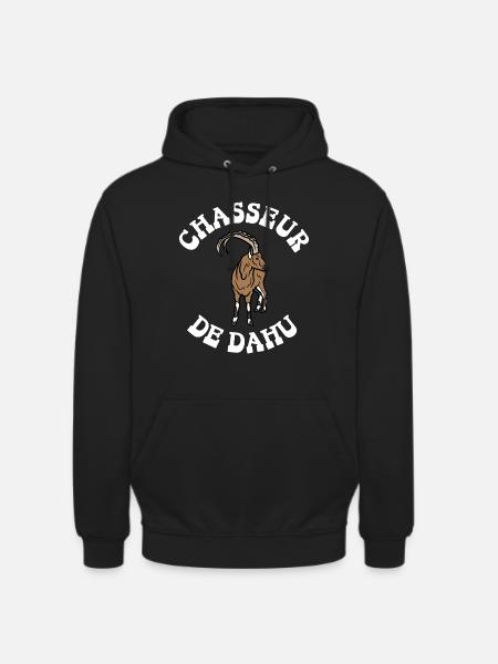 chasseur de dahu - Sweat-shirt à capuche unisexe - noir