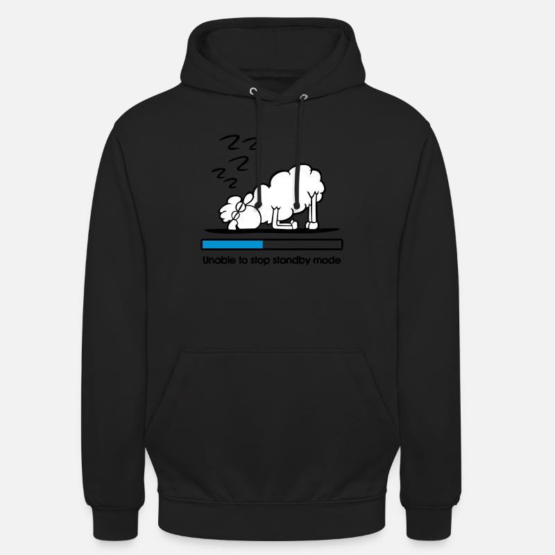 Schaf im Standby - Unisex Hoodie - Schwarz