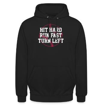 BASEBALL - Unisex Hoodie - Schwarz - Vorne - Alina (178cm) & Michal (187cm)