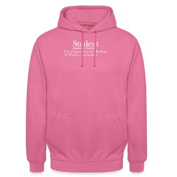 Student TShirt - Unisex Hoodie - Pink - Vorne - Alina (178cm) & Michal (187cm)