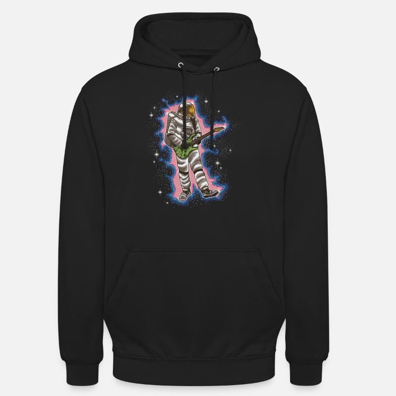 Guitariste astronaute - Guitare spatiale - Sweat-shirt à capuche unisexe - noir