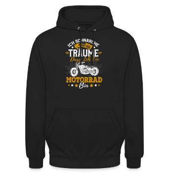 Lustiges Motorrad Sprüche Bike Spruch Geschenk - Unisex Hoodie - Schwarz - Vorne - Alina (178cm) & Michal (187cm)