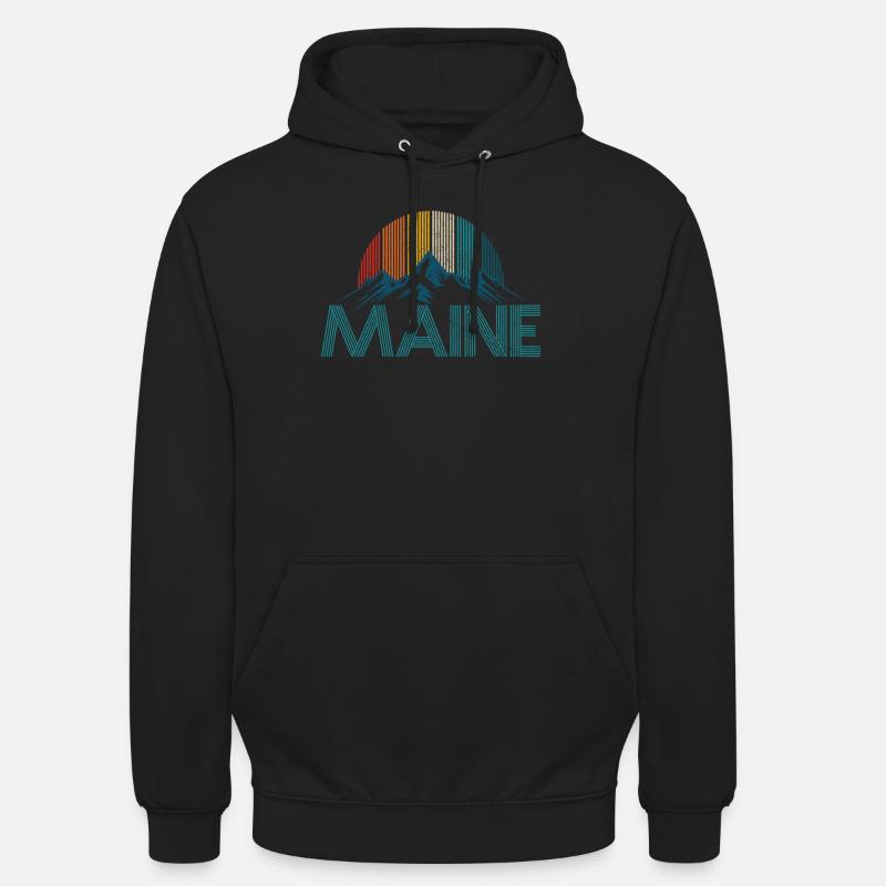 Maine - Sweat-shirt à capuche unisexe - noir