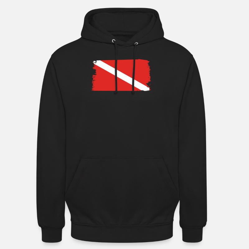 Diver flag - Unisex Hoodie - black