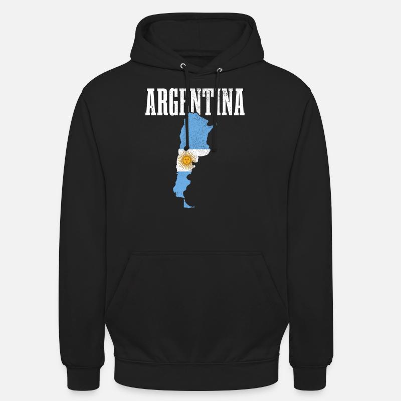 Argentine Argentina - Sweat-shirt à capuche unisexe - noir