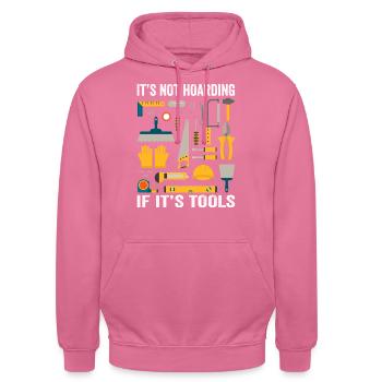 It's not hoarding if it s tools handyman workshop - Unisex Hoodie - pink - Front - Alina (178cm) & Michal (187cm)