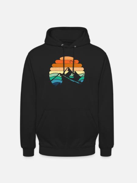 Mountain Landscape Sunset - Unisex Hoodie - black