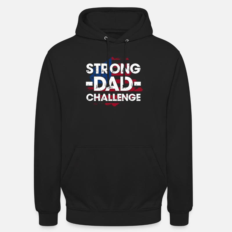Strong Dad Challenge Tee - Unisex Hoodie - black