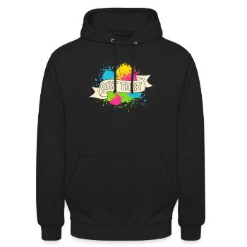 Artist Painter Graphic Art Tart Art - Unisex Hoodie - black - Front - Alina (178cm) & Michal (187cm)