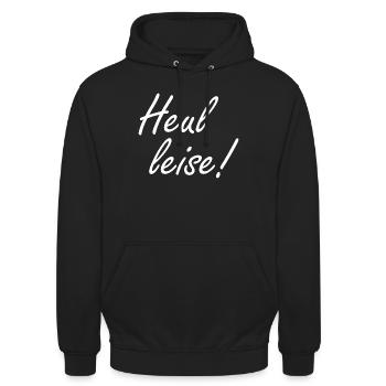 Heul Leise - Unisex Hoodie - Schwarz - Vorne - Alina (178cm) & Michal (187cm)