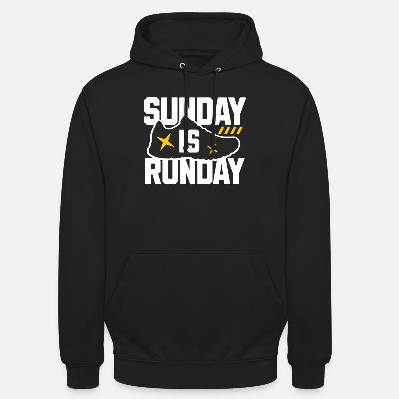 Graphique de baskets Sunday Run Day - Sweat-shirt à capuche unisexe - noir