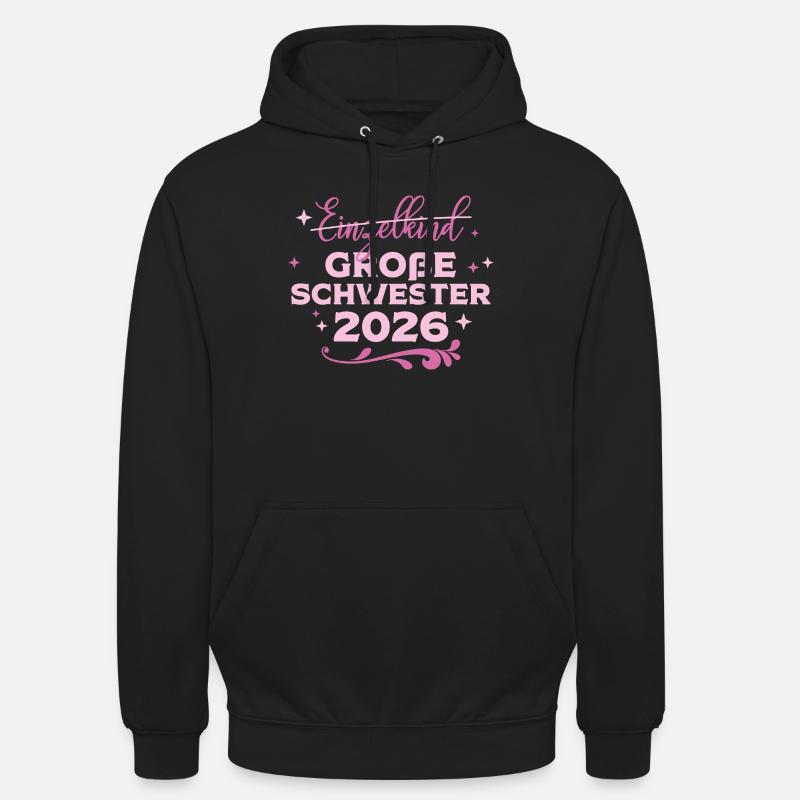 Grande Sœur Bébé Grosse 2026 - Sweat-shirt à capuche unisexe - noir