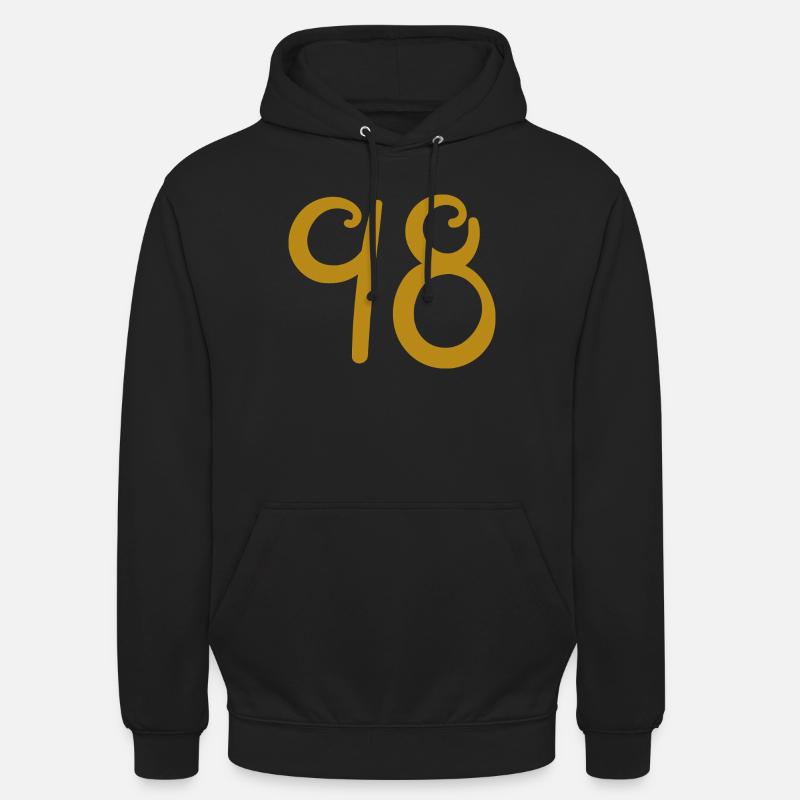 98 - Sweat-shirt à capuche unisexe - noir