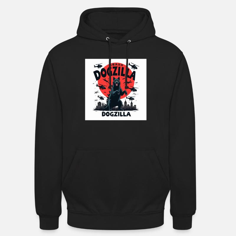 Dogzilla - Sweat-shirt à capuche unisexe - noir