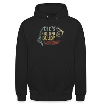 Fishing Angler Father Son Dad's Fishing Buddy - Unisex Hoodie - black - Front - Alina (178cm) & Michal (187cm)