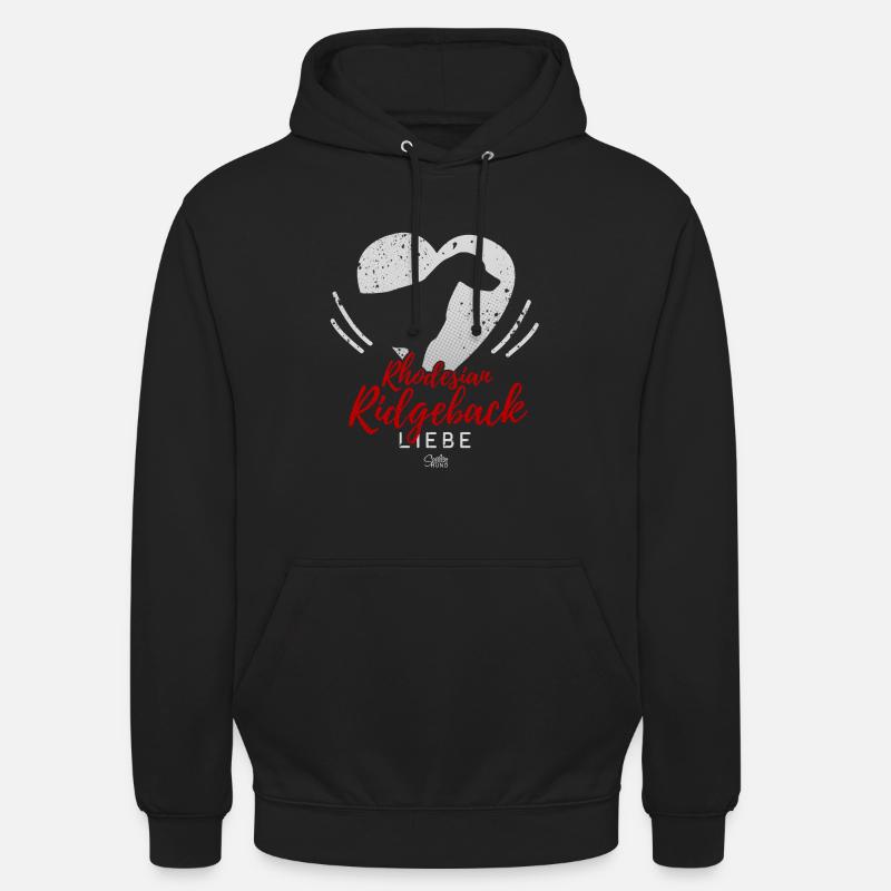 Rhodesian Ridgeback Liebe mit Herz - Unisex Hoodie - Schwarz