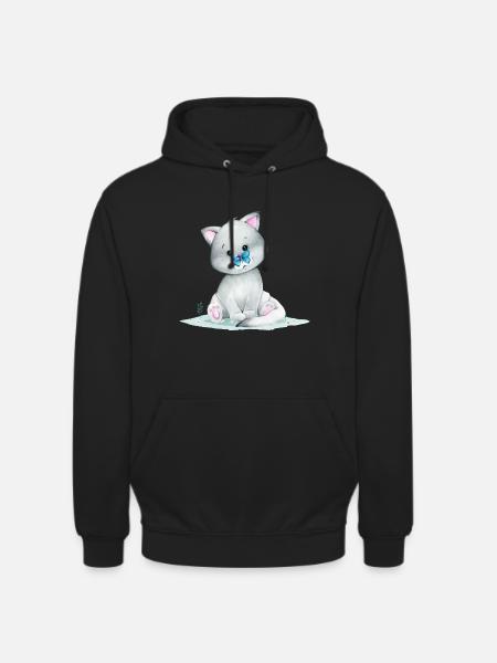 Cute arctic fox - Unisex Hoodie - black