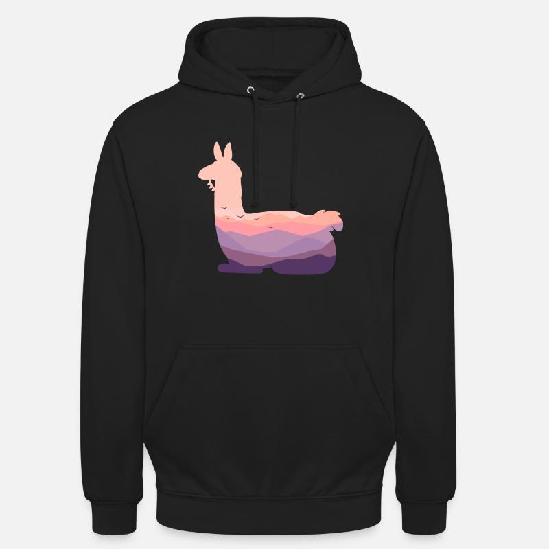 Lama - Unisex Hoodie - Schwarz