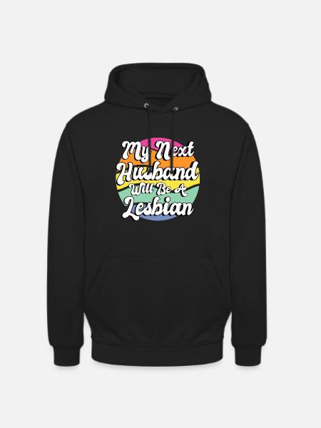 Mon prochain mari sera lesbienne - Sweat-shirt à capuche unisexe - noir