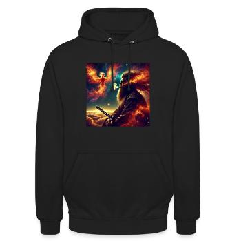 CHILL PHEONIX - Unisex Hoodie - Schwarz - Vorne - Alina (178cm) & Michal (187cm)