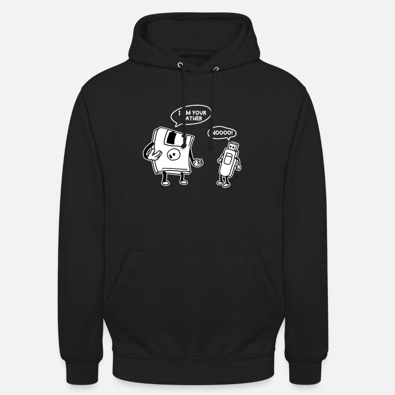 USB Disk Funny Information Technology Computer - Unisex Hoodie - black