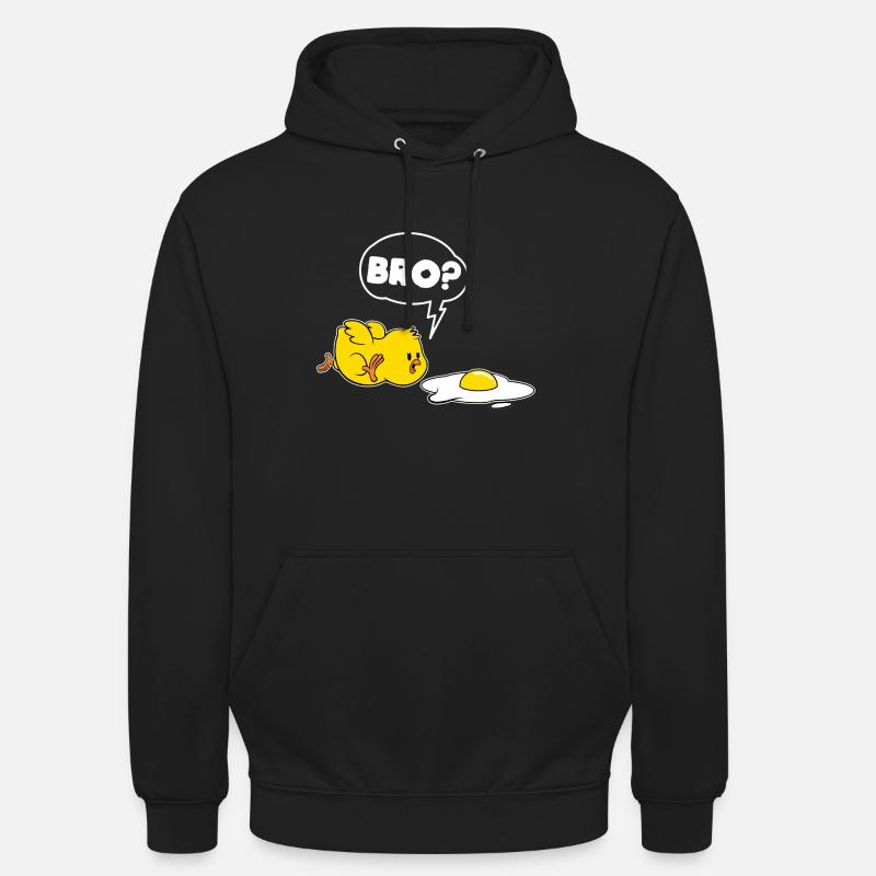 Funny chick and eggs - Unisex Hoodie - black