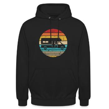 Wohnmobil - Unisex Hoodie - Schwarz - Vorne - Alina (178cm) & Michal (187cm)