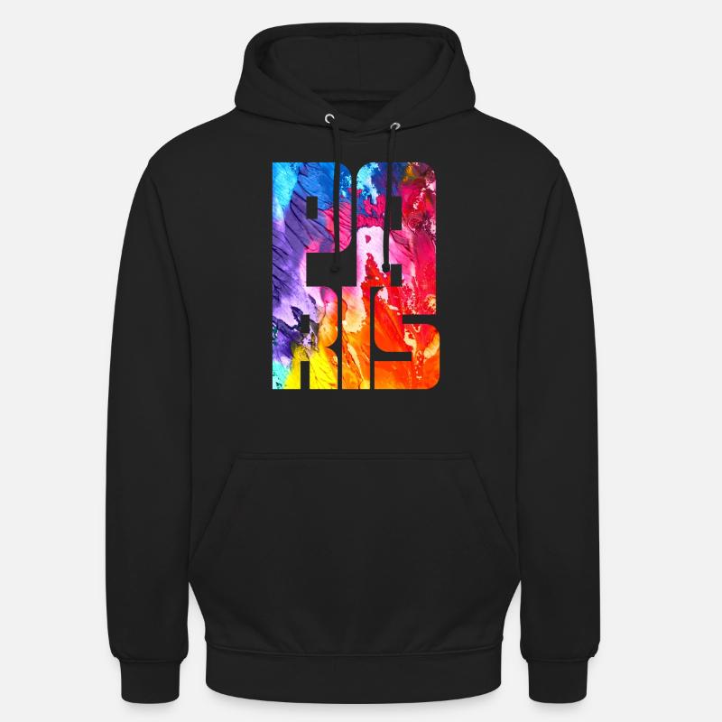 Paris - Sweat-shirt à capuche unisexe - noir
