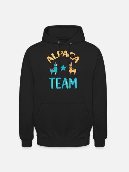 Alpaca Team Funny Alpaca - Unisex Hoodie - black