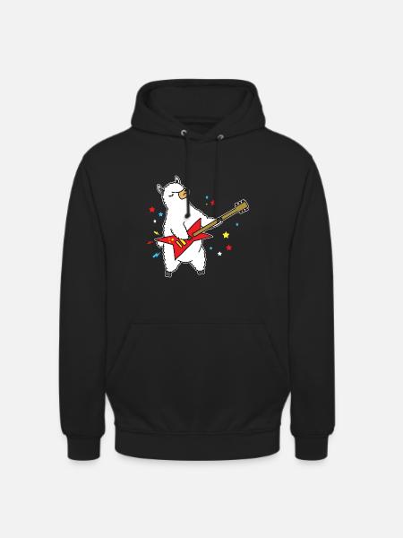 Alpaka Star - Unisex Hoodie - Schwarz