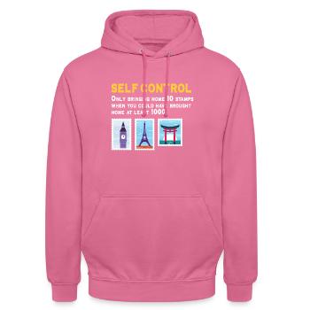 Stamp collecting - Unisex Hoodie - pink - Front - Alina (178cm) & Michal (187cm)