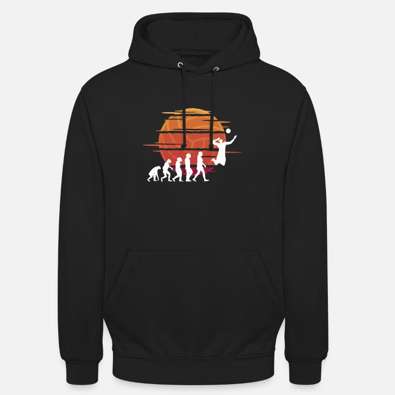 Volleyball Player Sport Retro Evolution - Sweat-shirt à capuche unisexe - noir