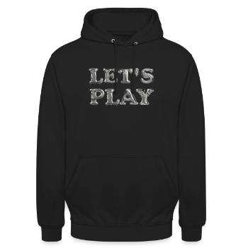 Let us play & Erotik & Kampfsport & Sport - Unisex Hoodie - Schwarz - Vorne - Alina (178cm) & Michal (187cm)