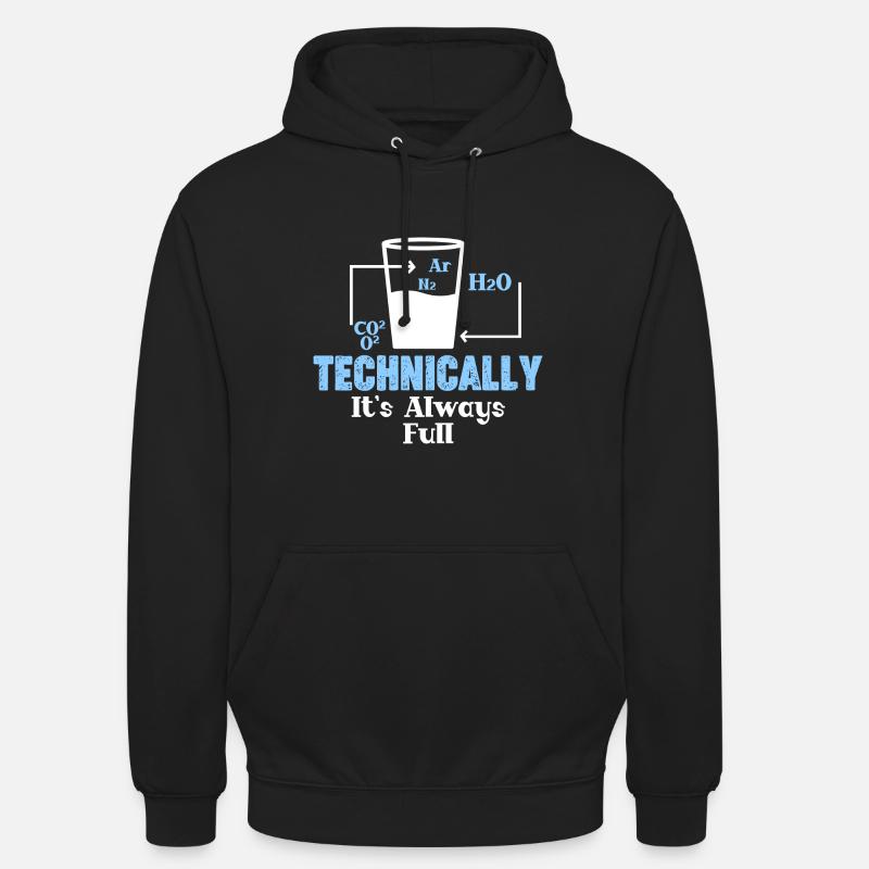 Technically, it's always crowded - - Unisex Hoodie - black