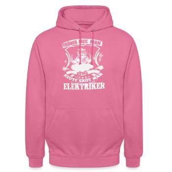 Électriciens - Sweat-shirt à capuche unisexe - rose - Devant - Alina (178cm) & Michal (187cm)