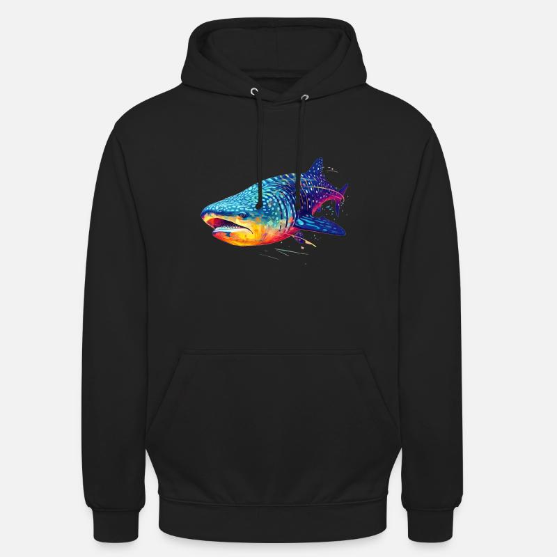 Requin-baleine - Sweat-shirt à capuche unisexe - noir