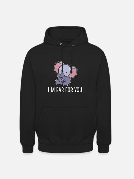 Elefant -Wortspiele Zookeeper - Unisex Hoodie - Schwarz