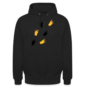 Baby feet - Unisex Hoodie - black - Front - Alina (178cm) & Michal (187cm)