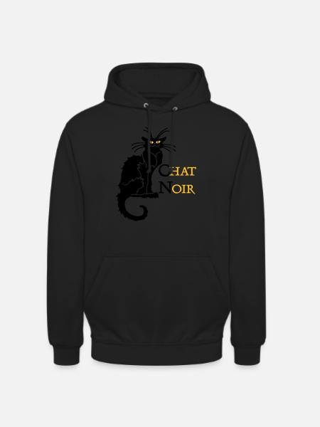 chat noir 'n (text, 2c) - Unisex Hoodie - black