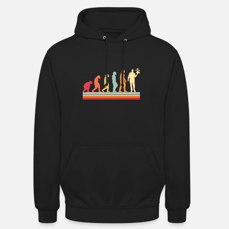 Mushroom Hunting Evolution Mycologist - Unisex Hoodie - black