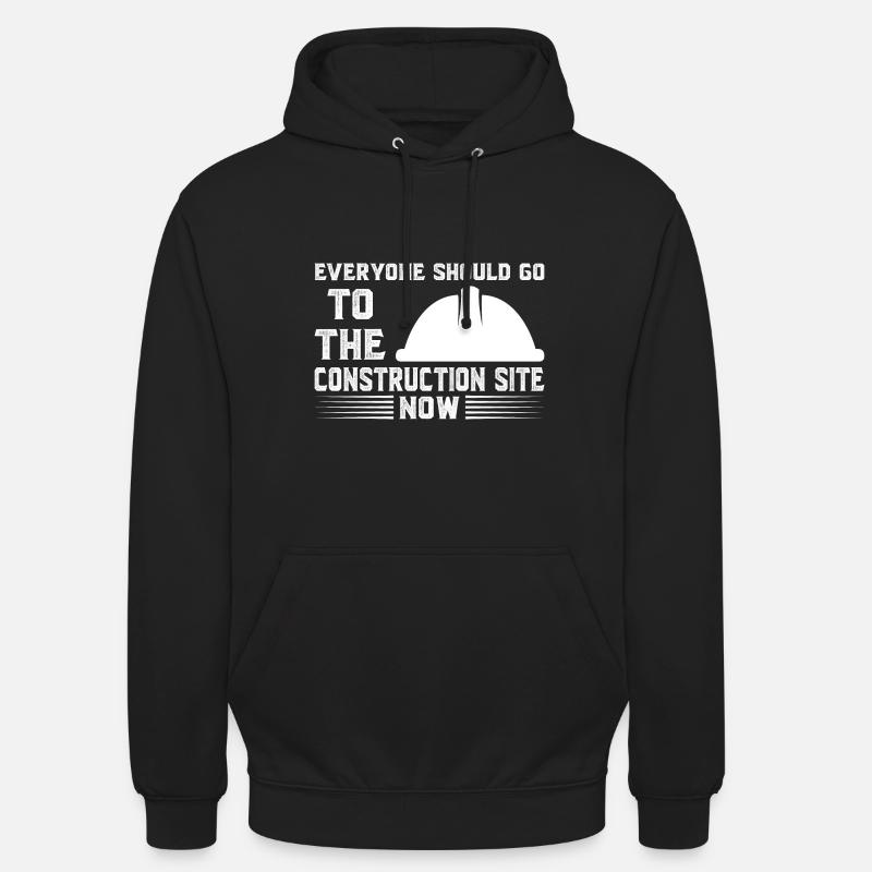 Baustelle Bauherr Geschenk - Unisex Hoodie - Schwarz