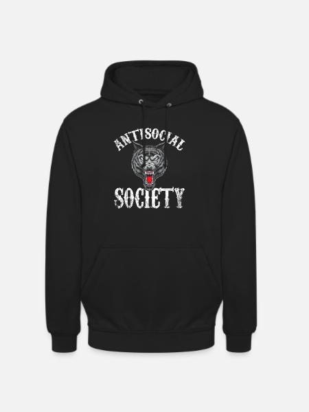 Société antisociale - Sweat-shirt à capuche unisexe - noir