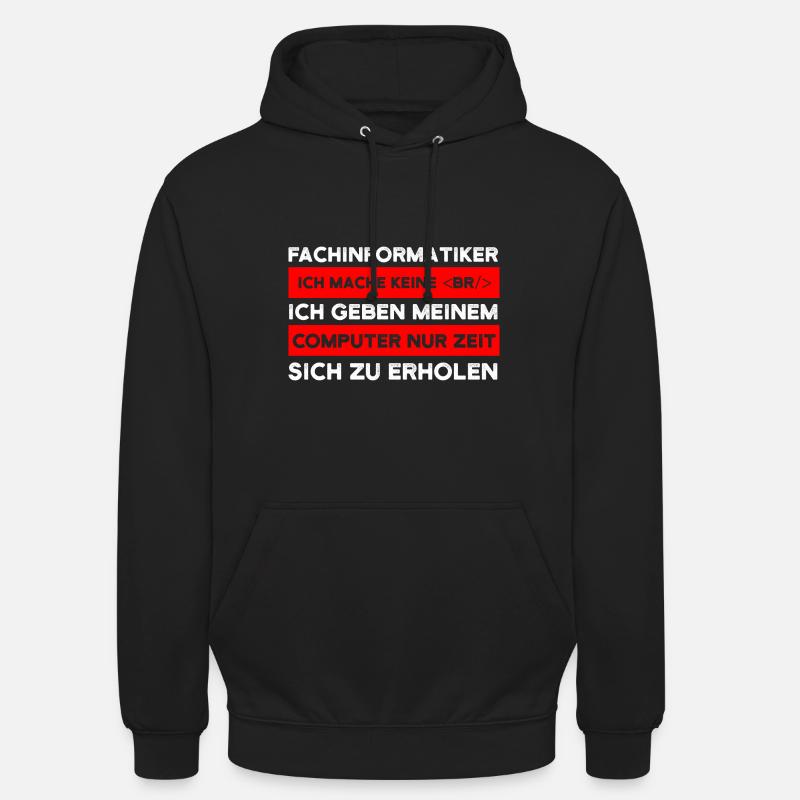 Fachinformatiker Beruf Coder Geschenk - Unisex Hoodie - Schwarz