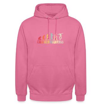 Evolution Skateboarding Skate Retro Streetwear - Unisex Hoodie - Pink - Vorne - Alina (178cm) & Michal (187cm)