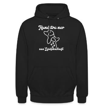 Hundetrainer aus Leidenschaft - Unisex Hoodie - Schwarz - Vorne - Alina (178cm) & Michal (187cm)