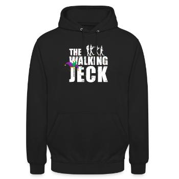 The Walking Jeck - Karneval Kostüm - Unisex Hoodie - Schwarz - Vorne - Alina (178cm) & Michal (187cm)