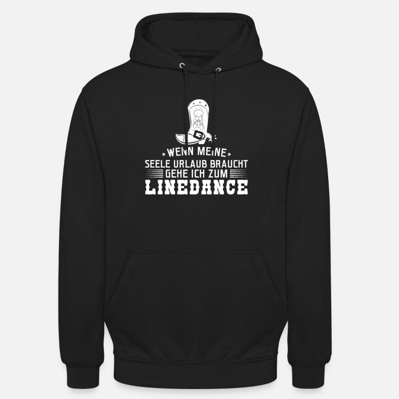 Linedance Linedancer Tänzer Geschenk - Unisex Hoodie - Schwarz