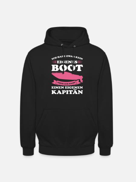 Kapitän Boot Bootfahrer Geschenk - Unisex Hoodie - Schwarz