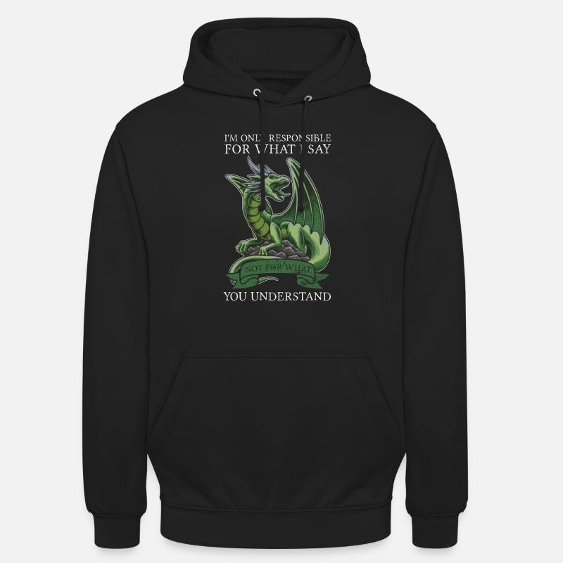 Dragon Dragon Créature Mythique Cadeau - Sweat-shirt à capuche unisexe - noir