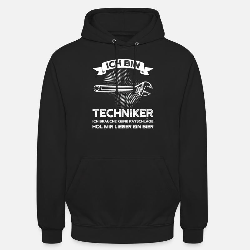 Techniker Bier Technik Geschenk - Unisex Hoodie - Schwarz